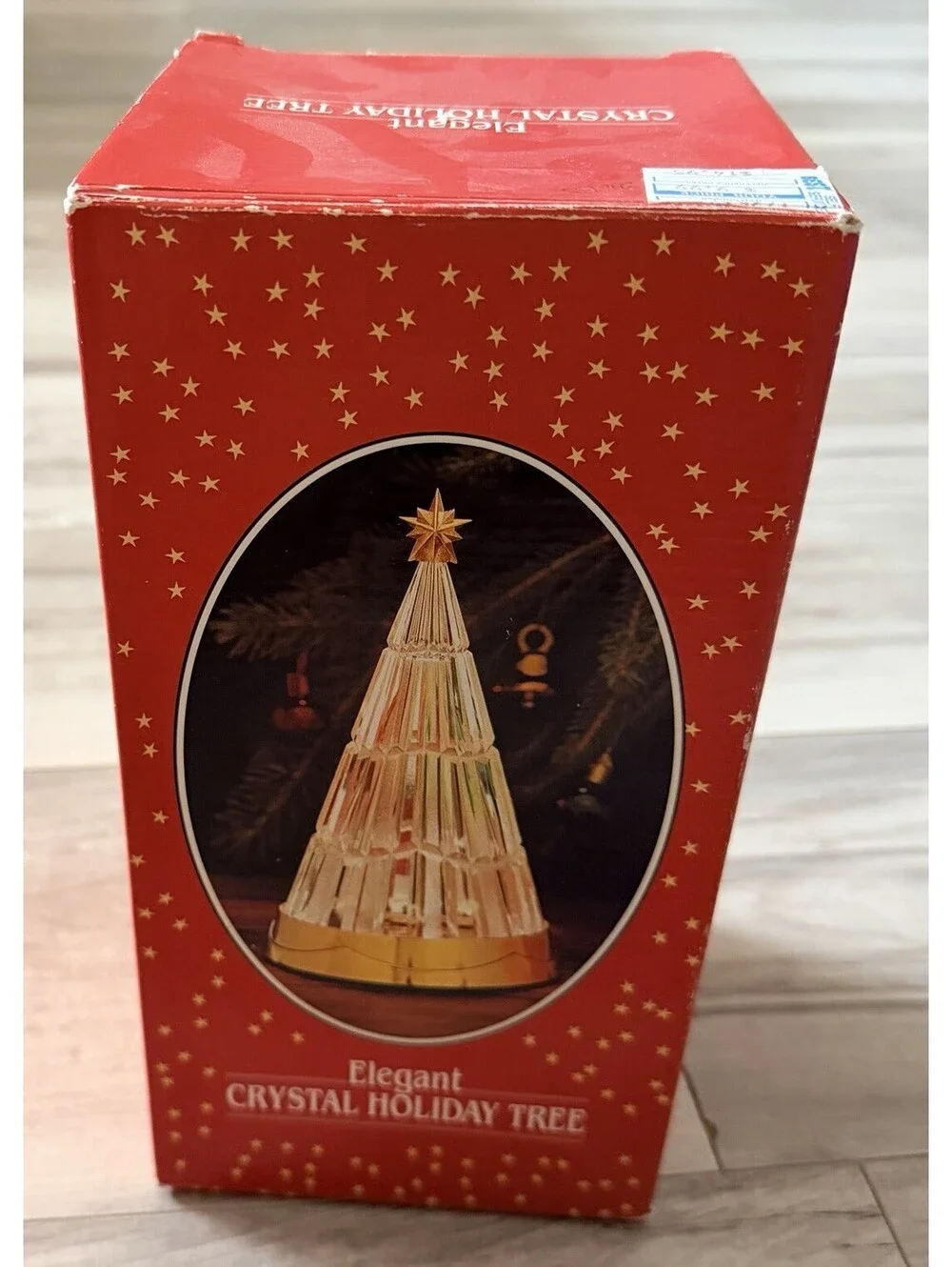 Vintage Light Up 24% Fine Lead Elegant Crystal Holiday Christmas Tree Beautiful!